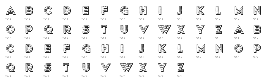 Panther Regular Character Map