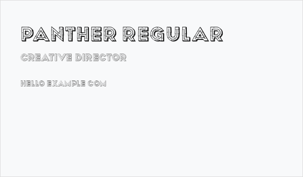 Panther Regular Business Card