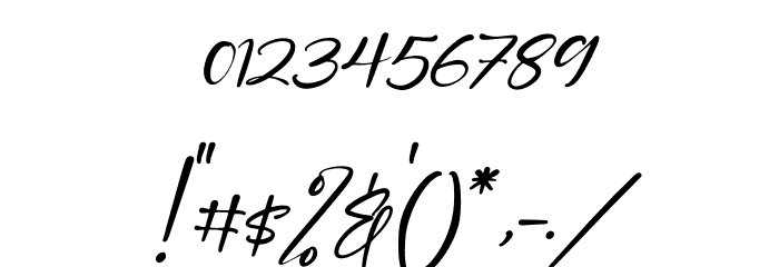 Pantherdam Signature Italic Font OTHER CHARS