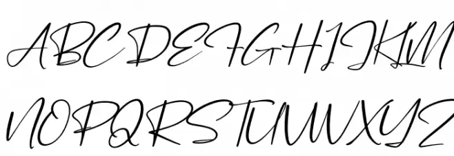 Pantherdam Signature Italic Font Litere mari