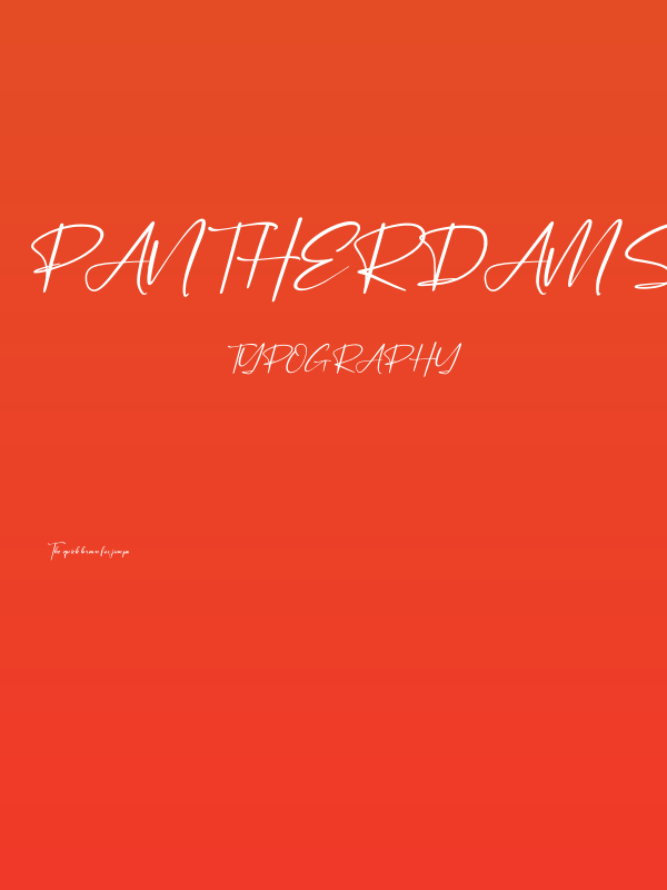 Pantherdam Signature Italic Poster