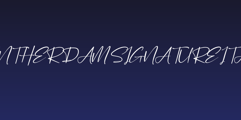 Pantherdam Signature Italic Social Header