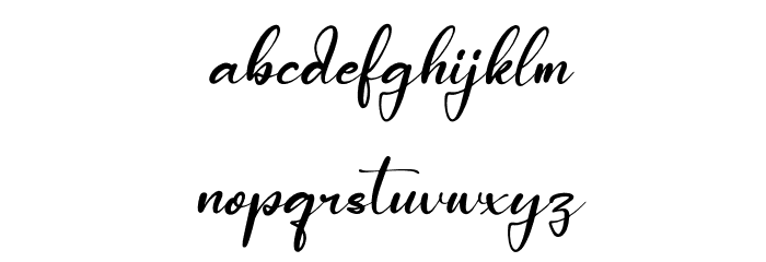 Pantherdam Signature Italic Font LOWERCASE