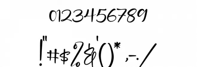 Pantherdam Signature Font OTHER CHARS