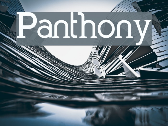 Panthony Font examples