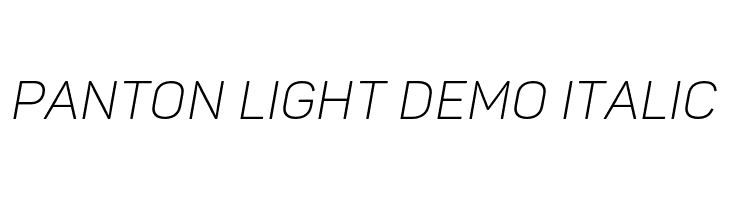 Panton Light Demo Italic  Fuentes Gratis Descargar