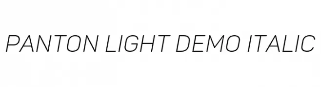 Panton Light Demo Italic  Fuentes Gratis Descargar