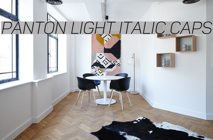 Panton Light italic Caps Font examples