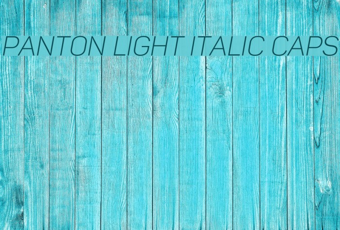 Panton Light italic Caps Font examples