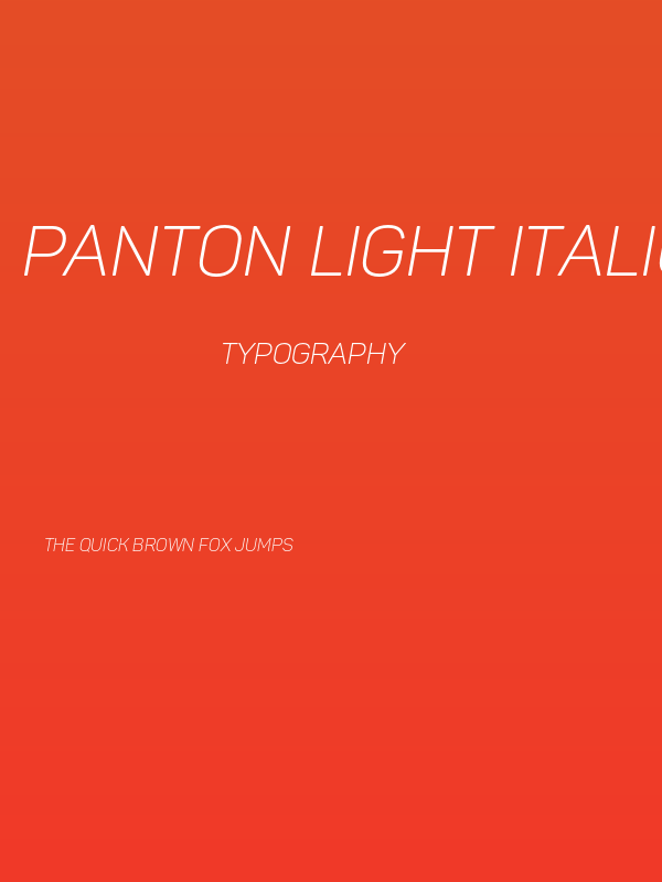 Panton Light italic Caps Poster