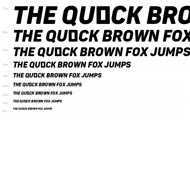 Panton Narrow Demo Black Italic Waterfall