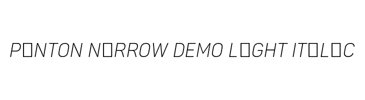 Panton Narrow Demo Light Italic  Descarca Fonturi Gratis