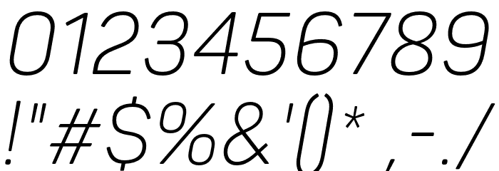 Panton Narrow Demo Light Italic Font OTHER CHARS