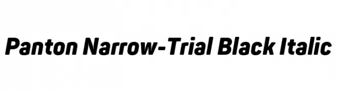 Panton Narrow-Trial Black Italic  नि: शुल्क फ़ॉन्ट्स डाउनलोड