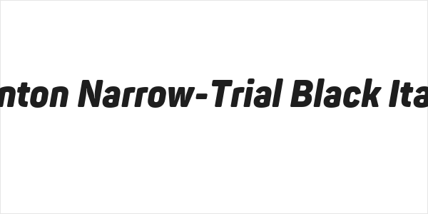 Panton Narrow-Trial Black Italic Logo