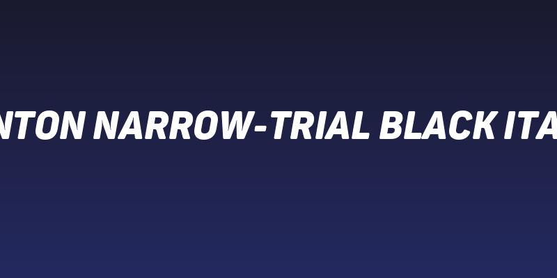 Panton Narrow-Trial Black Italic Social Header