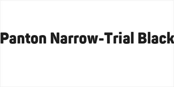 Panton Narrow-Trial Black Logo