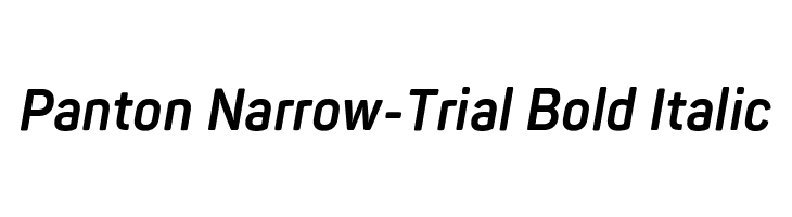 Panton Narrow-Trial Bold Italic  免费字体下载