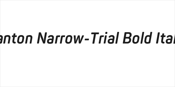 Panton Narrow-Trial Bold Italic Logo