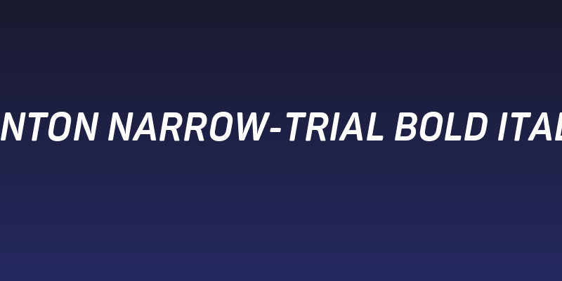 Panton Narrow-Trial Bold Italic Social Header