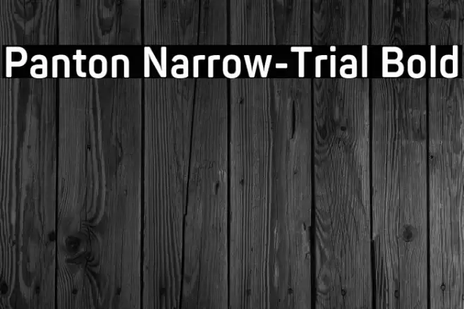 Panton Narrow-Trial Bold Font examples
