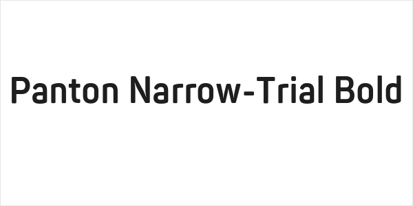 Panton Narrow-Trial Bold Logo
