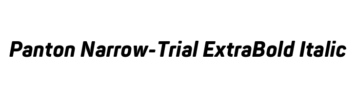 Panton Narrow-Trial ExtraBold Italic  Free Fonts Download
