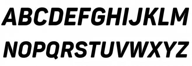 Panton Narrow-Trial ExtraBold Italic Schriftart Groß