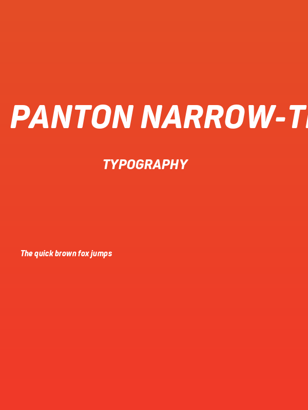 Panton Narrow-Trial ExtraBold Italic Poster