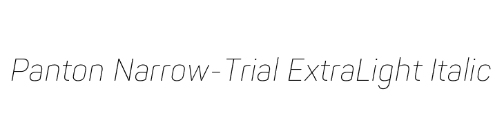 Panton Narrow-Trial ExtraLight Italic  नि: शुल्क फ़ॉन्ट्स डाउनलोड