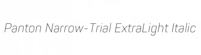 Panton Narrow-Trial ExtraLight Italic  नि: शुल्क फ़ॉन्ट्स डाउनलोड