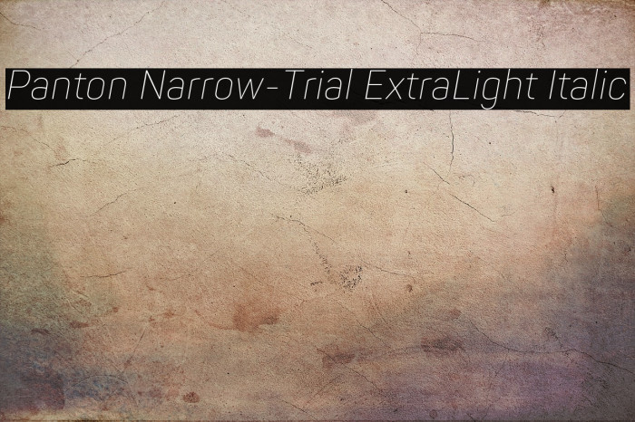 Panton Narrow-Trial ExtraLight Italic Example 3