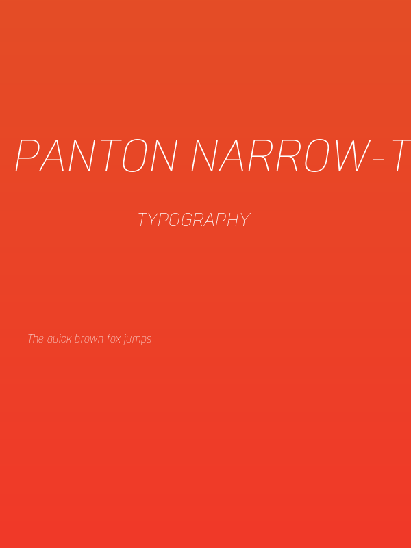 Panton Narrow-Trial ExtraLight Italic Poster