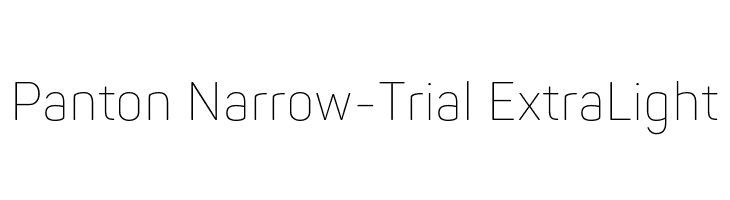 Panton Narrow-Trial ExtraLight  Free Fonts Download