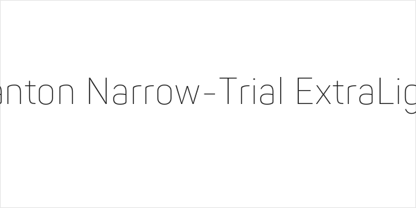 Panton Narrow-Trial ExtraLight Logo