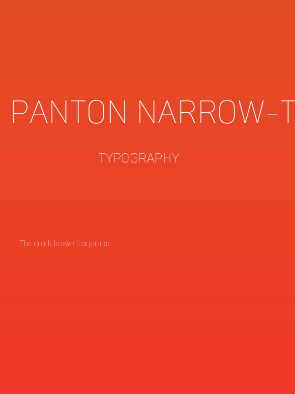 Panton Narrow-Trial ExtraLight Poster