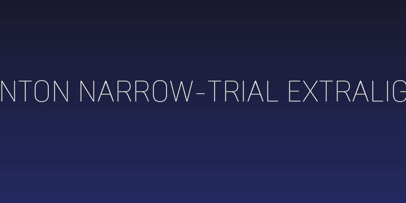 Panton Narrow-Trial ExtraLight Social Header