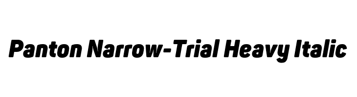 Panton Narrow-Trial Heavy Italic  Fuentes Gratis Descargar