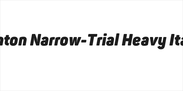 Panton Narrow-Trial Heavy Italic Logo