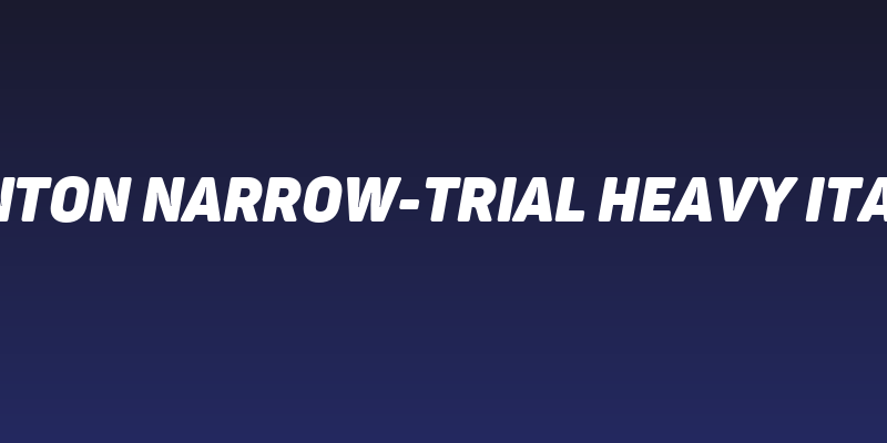 Panton Narrow-Trial Heavy Italic Social Header