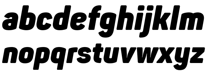 Panton Narrow-Trial Heavy Italic Font LOWERCASE