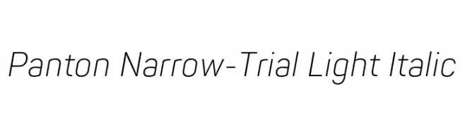 Panton Narrow-Trial Light Italic 