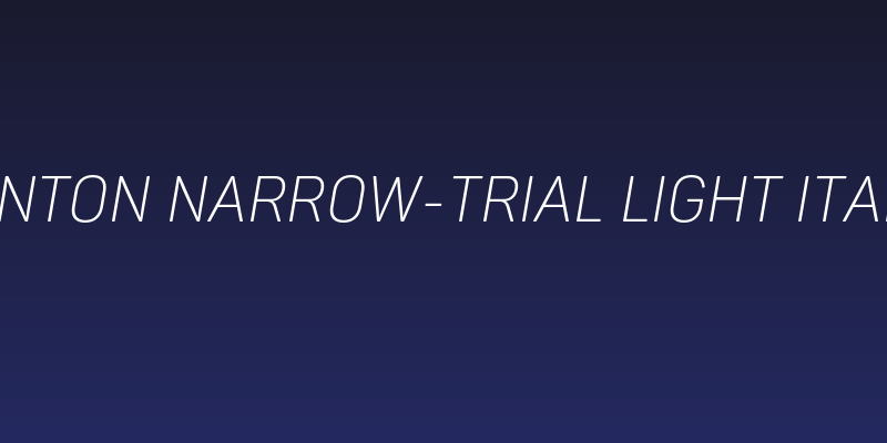 Panton Narrow-Trial Light Italic Social Header