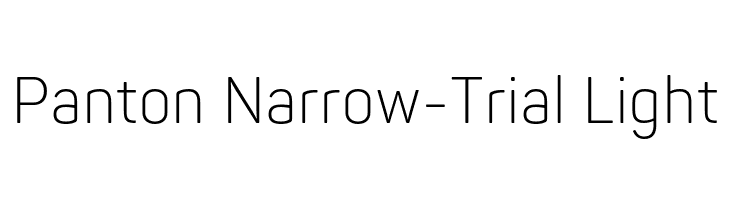 Panton Narrow-Trial Light  नि: शुल्क फ़ॉन्ट्स डाउनलोड