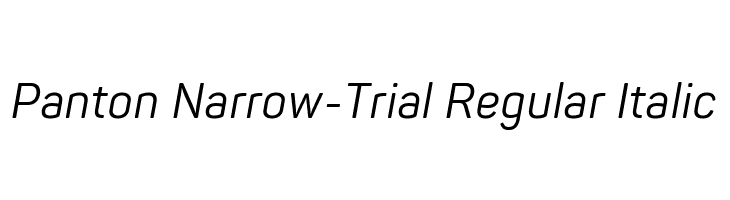 Panton Narrow-Trial Regular Italic  Fuentes Gratis Descargar