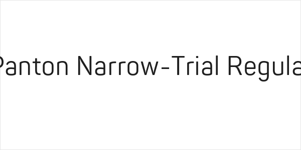 Panton Narrow-Trial Regular Logo