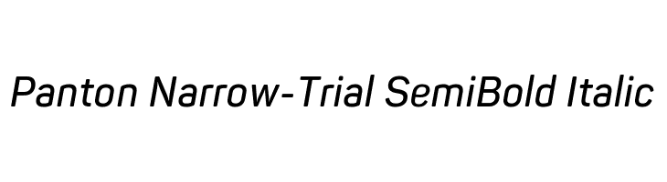 Panton Narrow-Trial SemiBold Italic  Frei Schriftart Herunterladen