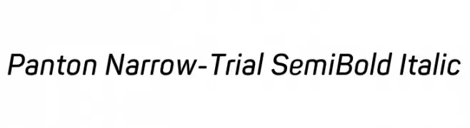 Panton Narrow-Trial SemiBold Italic  Free Fonts Download