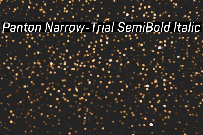 Panton Narrow-Trial SemiBold Italic Example 2