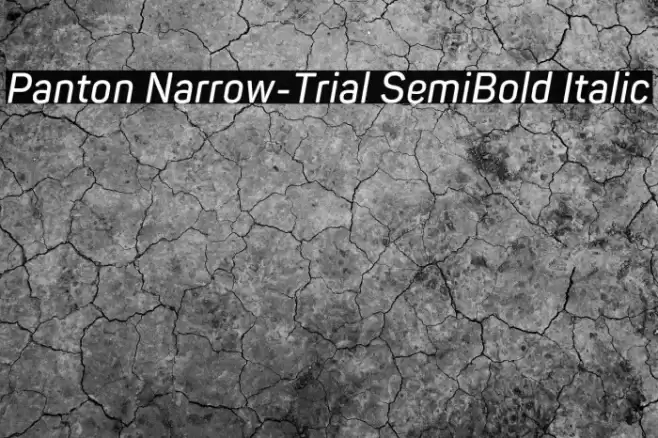 Panton Narrow-Trial SemiBold Italic Font examples
